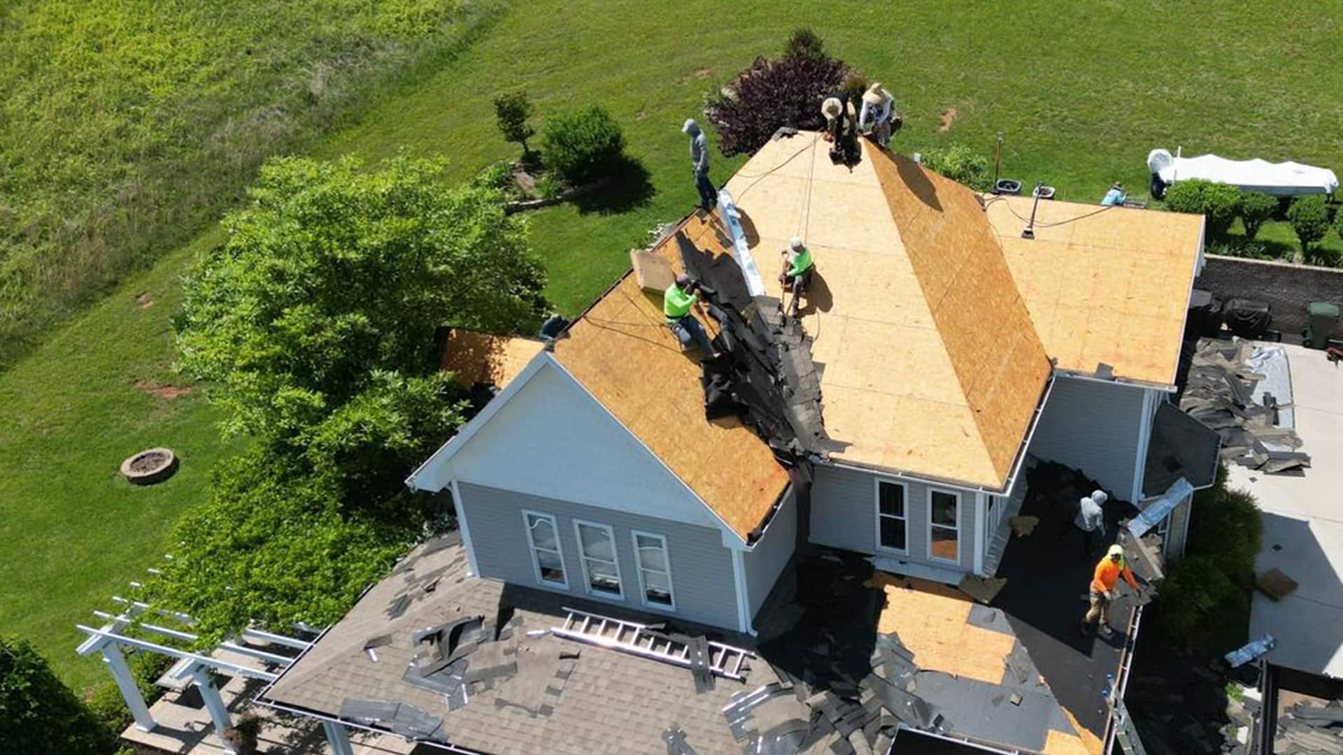 Roofing Work Background
